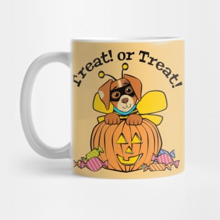 Halloween Dog Honey Bee Pumpkin Mug